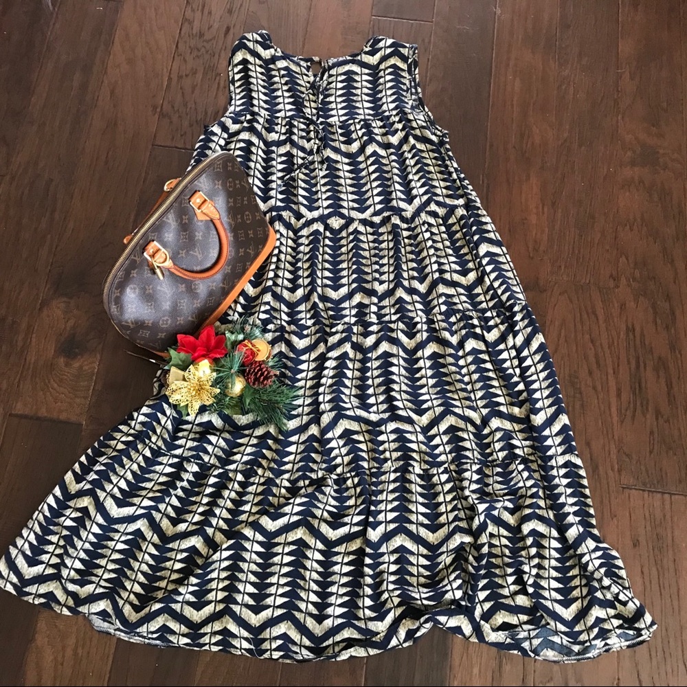 Long graffiti Boho dress Size M 🎀✨